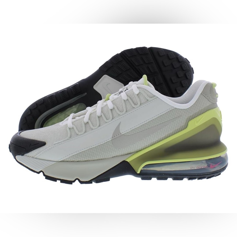 Nike Air Max White and Gray with Lime Accents